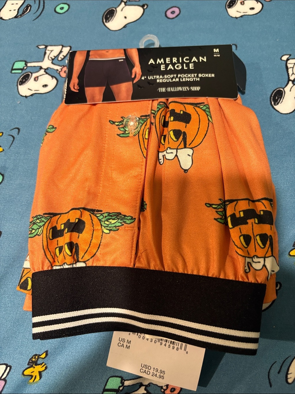 American Eagle Outfitters Orange Pumpkin-Print Boxers